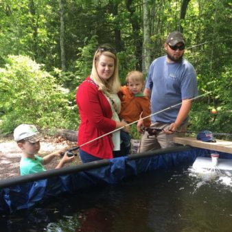 Tom’s grandson being persistent, his mom & little brother and Taylor Oakes giving it a shot!