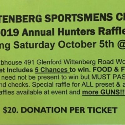 2019 Annual Hunters Raffle Ticket ($1 Pay Pal fee added)    Click on image for details